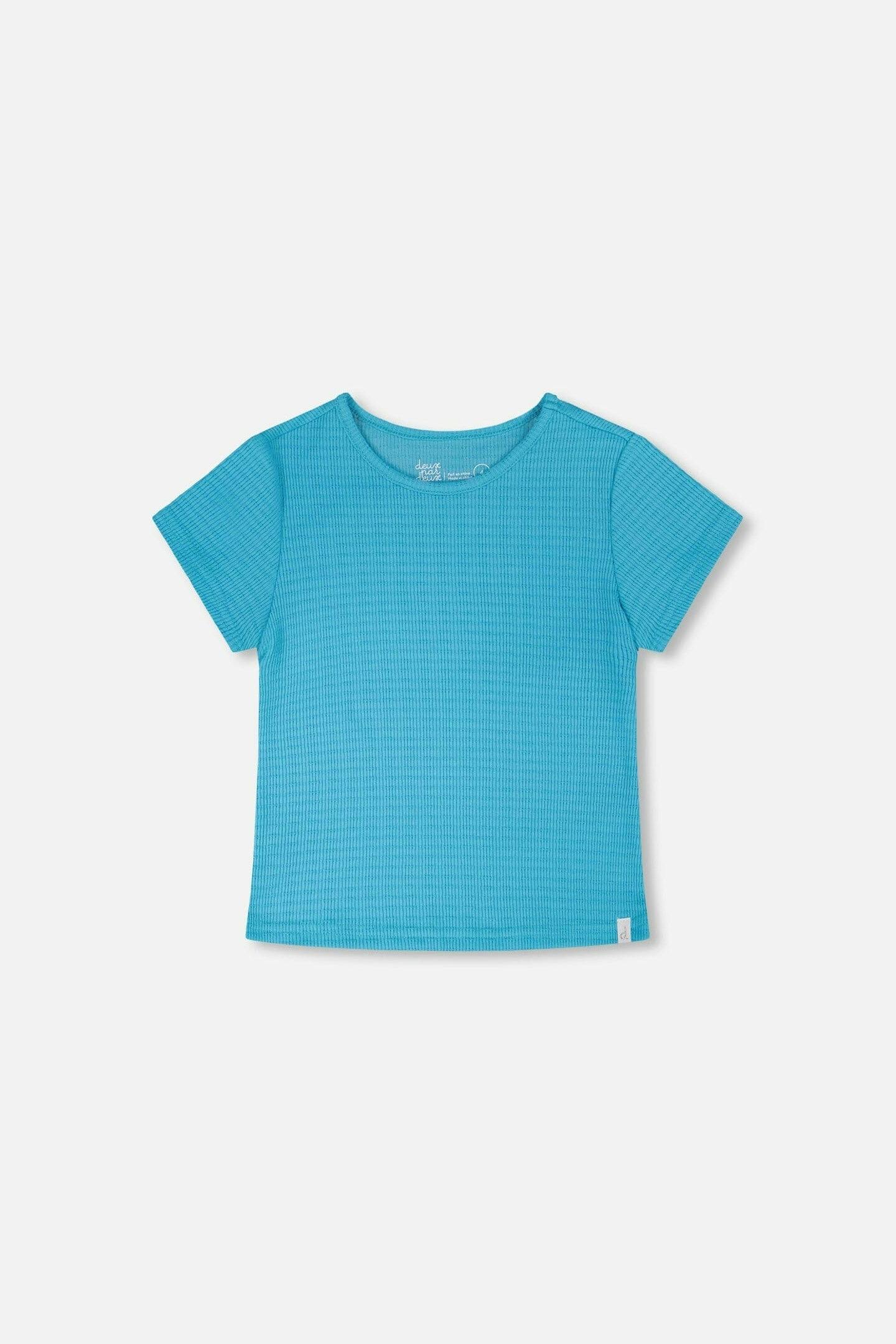 Crinkle Jersey T-Shirt Blue