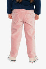Stretch Velour Treggings Pale Dusty Pink