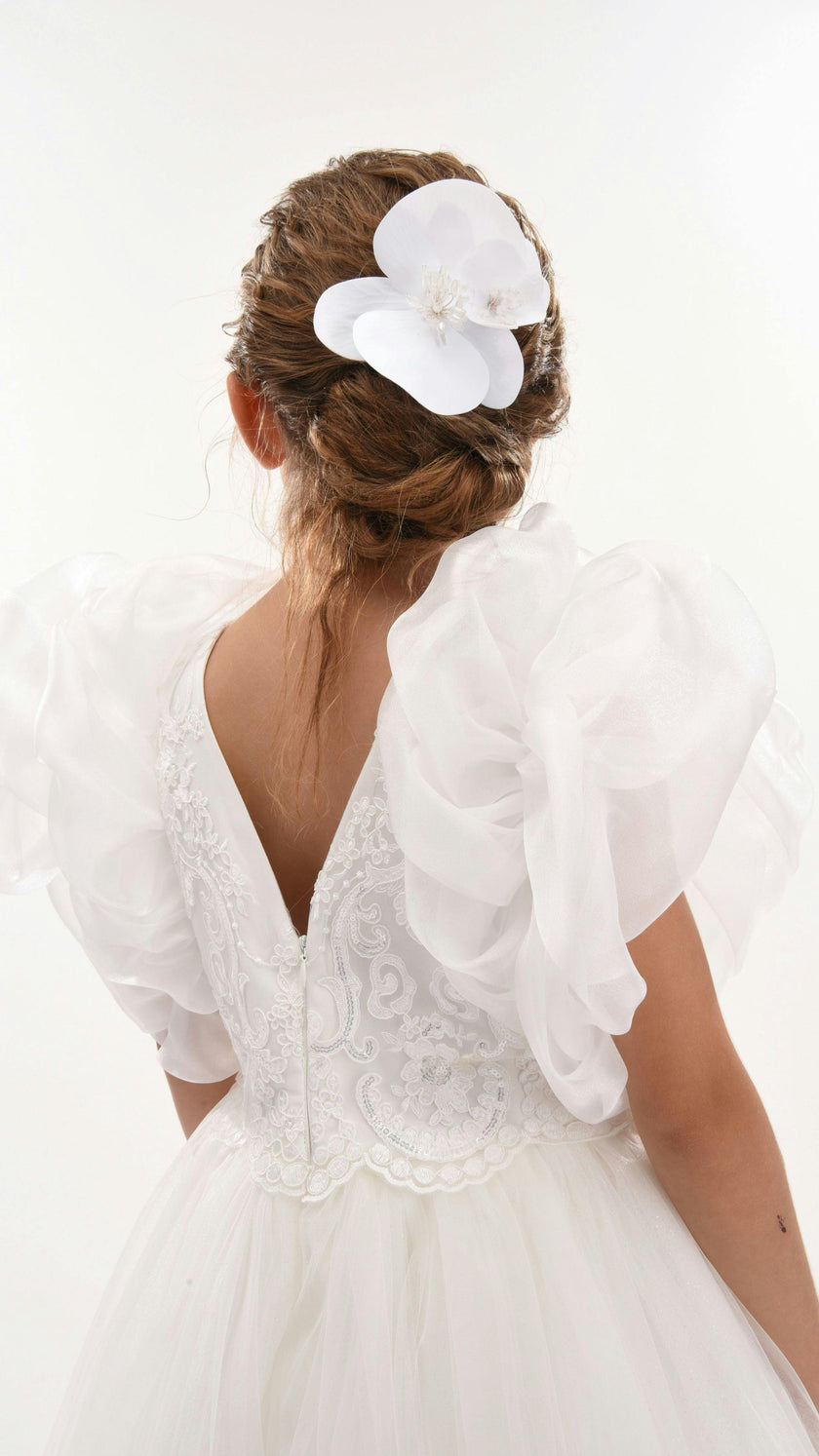 Off White Montclair Embroidered Dress