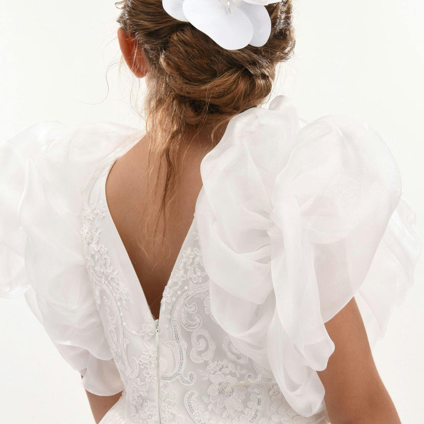 Off White Montclair Embroidered Dress