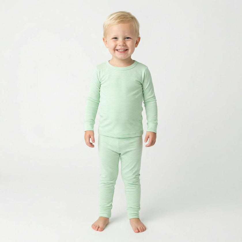 Pear Stripe Bamboo Toddler Pajama Set