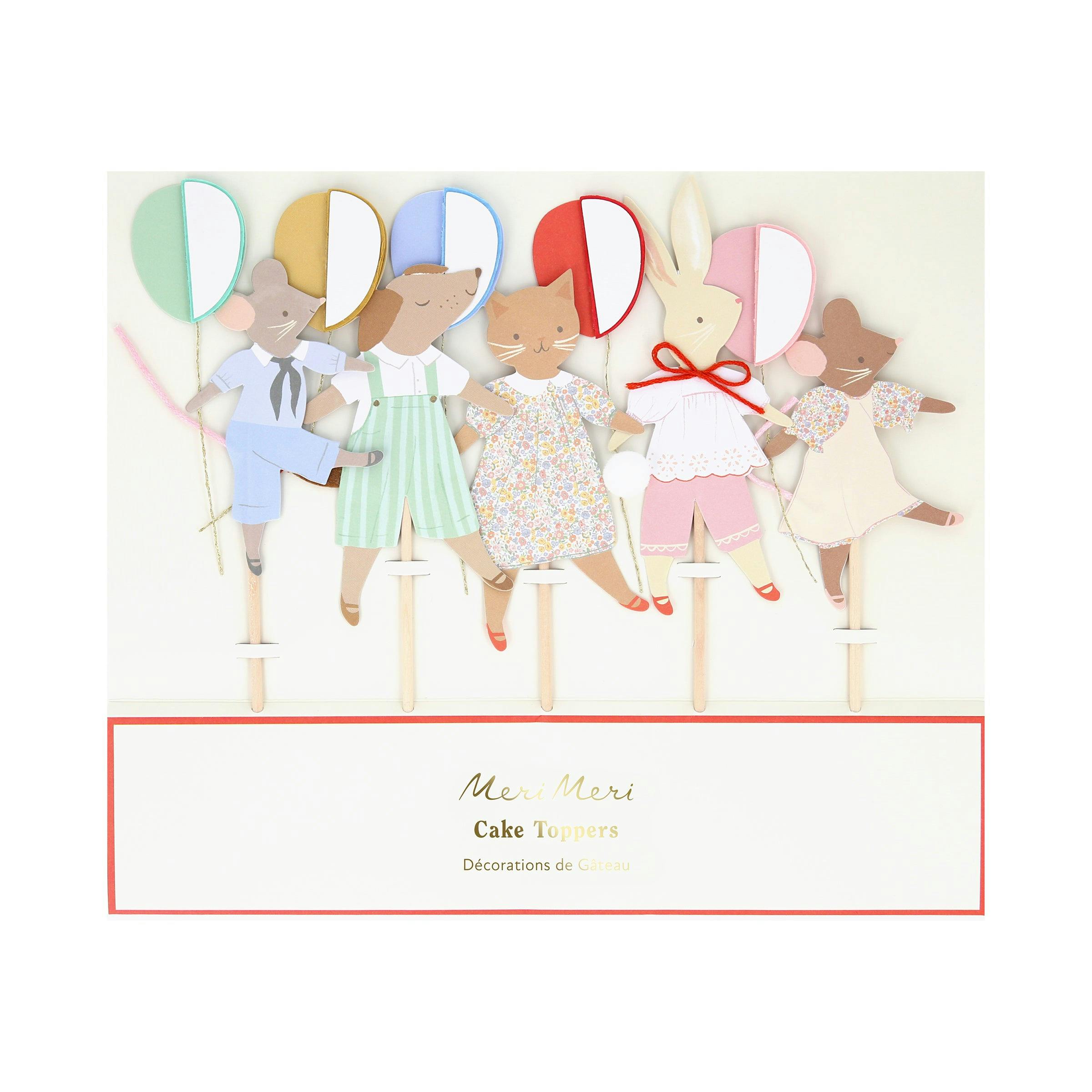 Animal Friends Cake Toppers