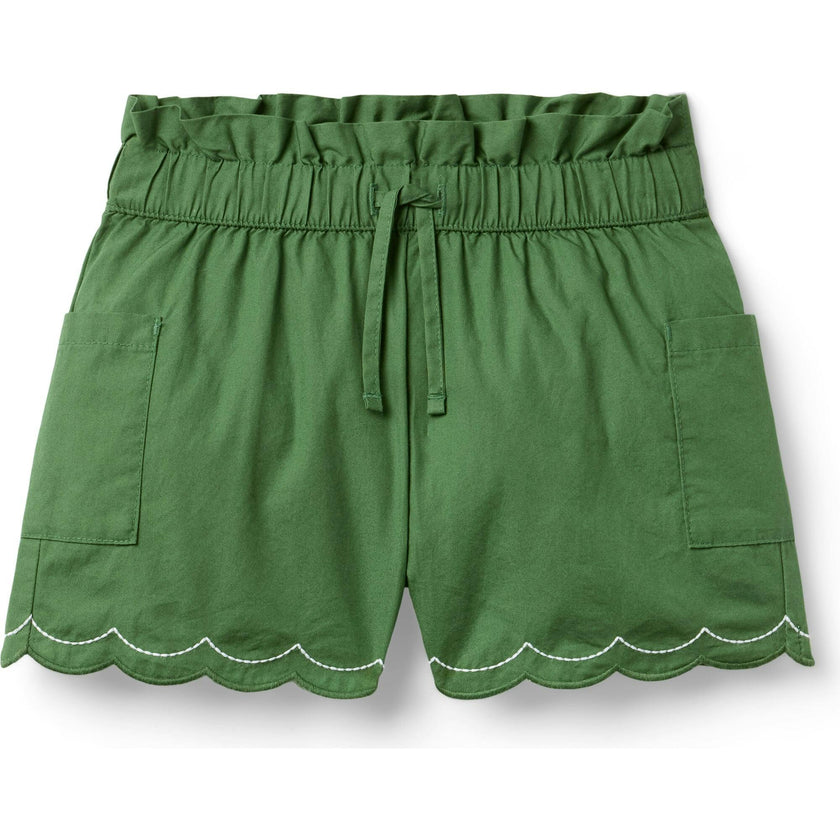 Poplin Scalloped Short, Green
