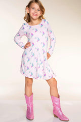 Simply Soft Long Sleeve Scoop Back Be Happy Dress