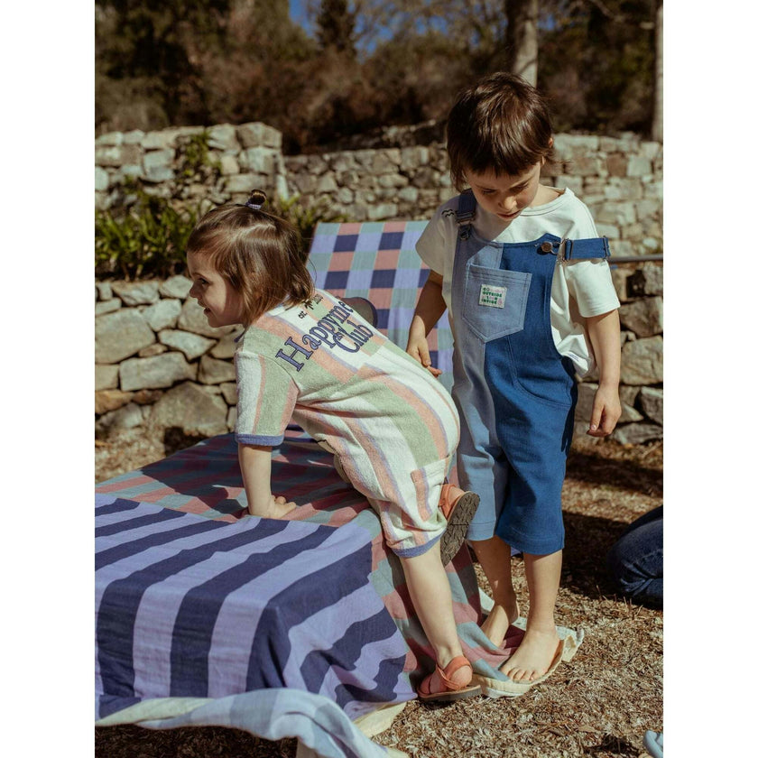 children's short dungaree - blue denim
