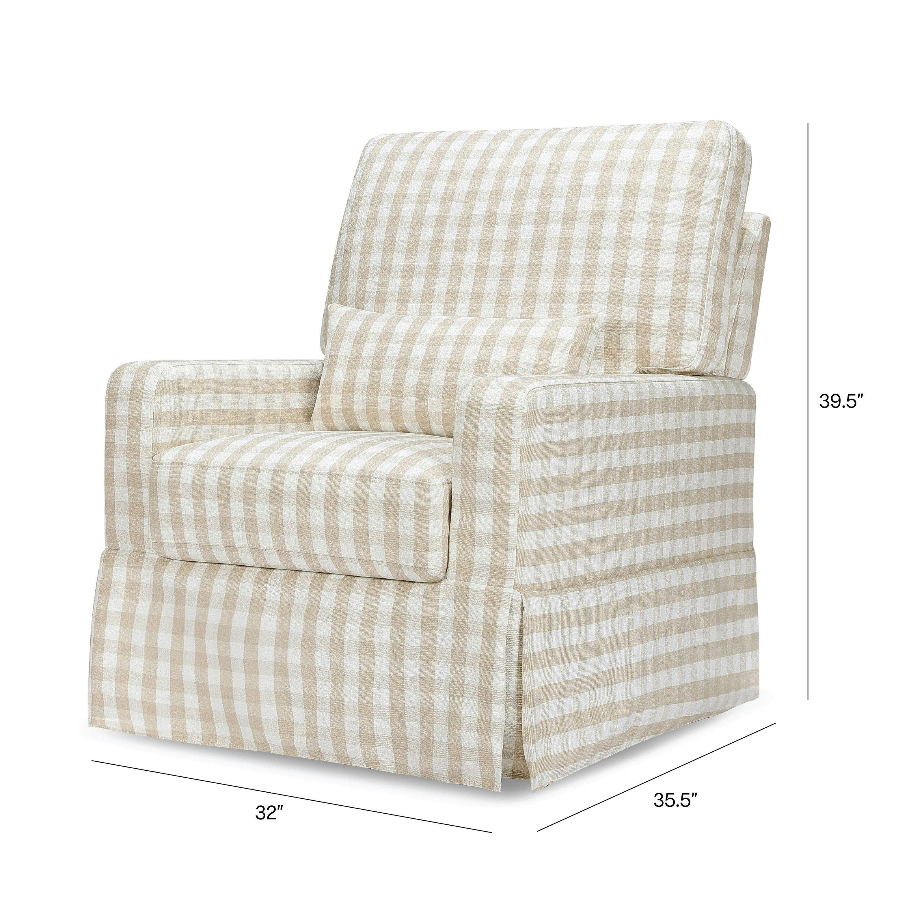 Namesake Crawford Pillowback Comfort Swivel Glider