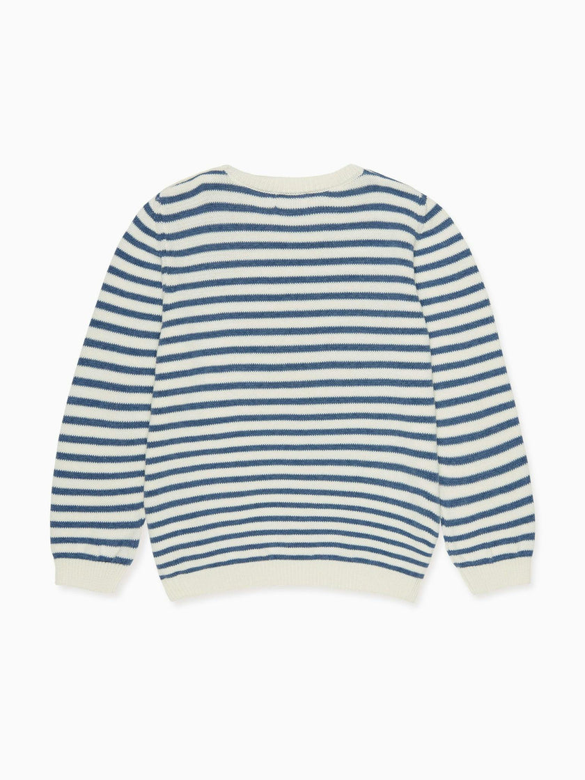 Blue Stripe Limon Cotton Boy Jumper