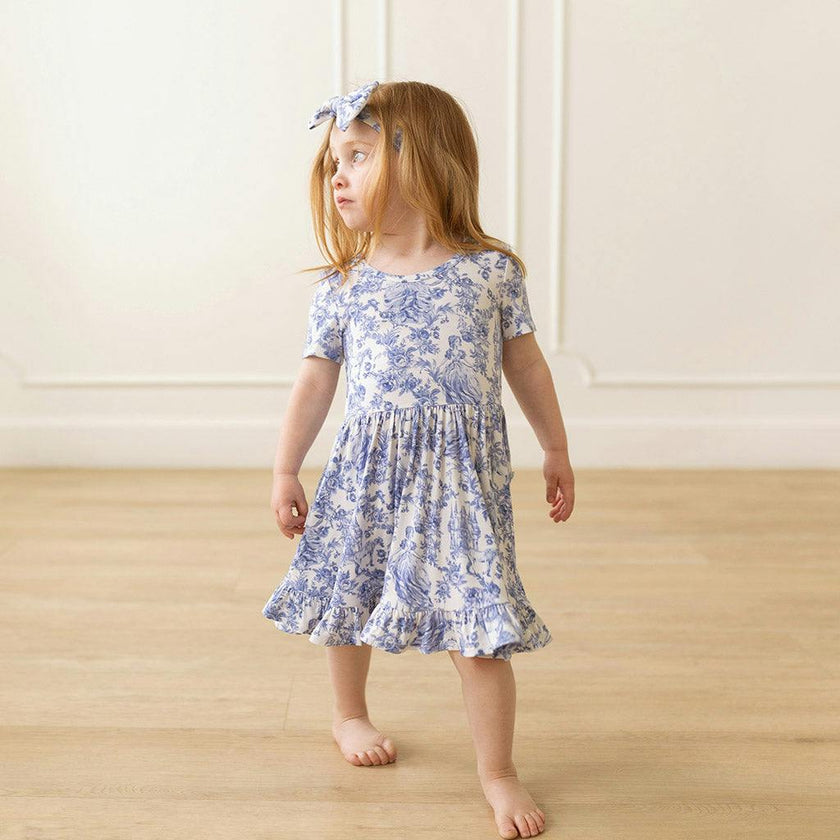 Briar Short Sleeve Ruffled Twirl Dress