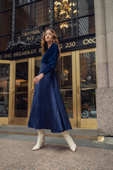 VELVET SILK DRESS