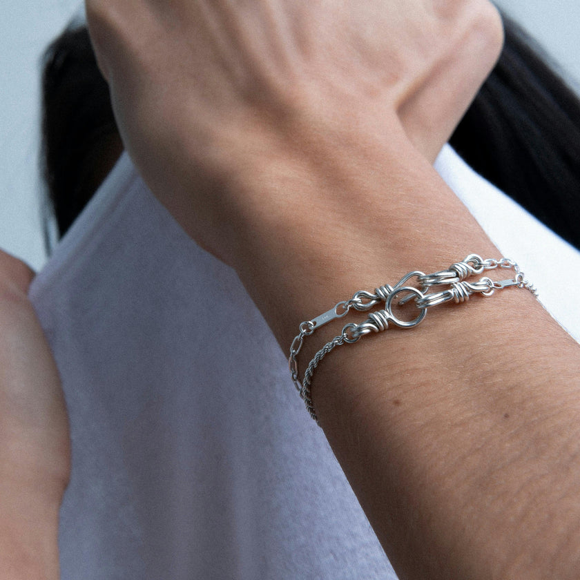 Women's Rope Chain Bracelet, Silver 925