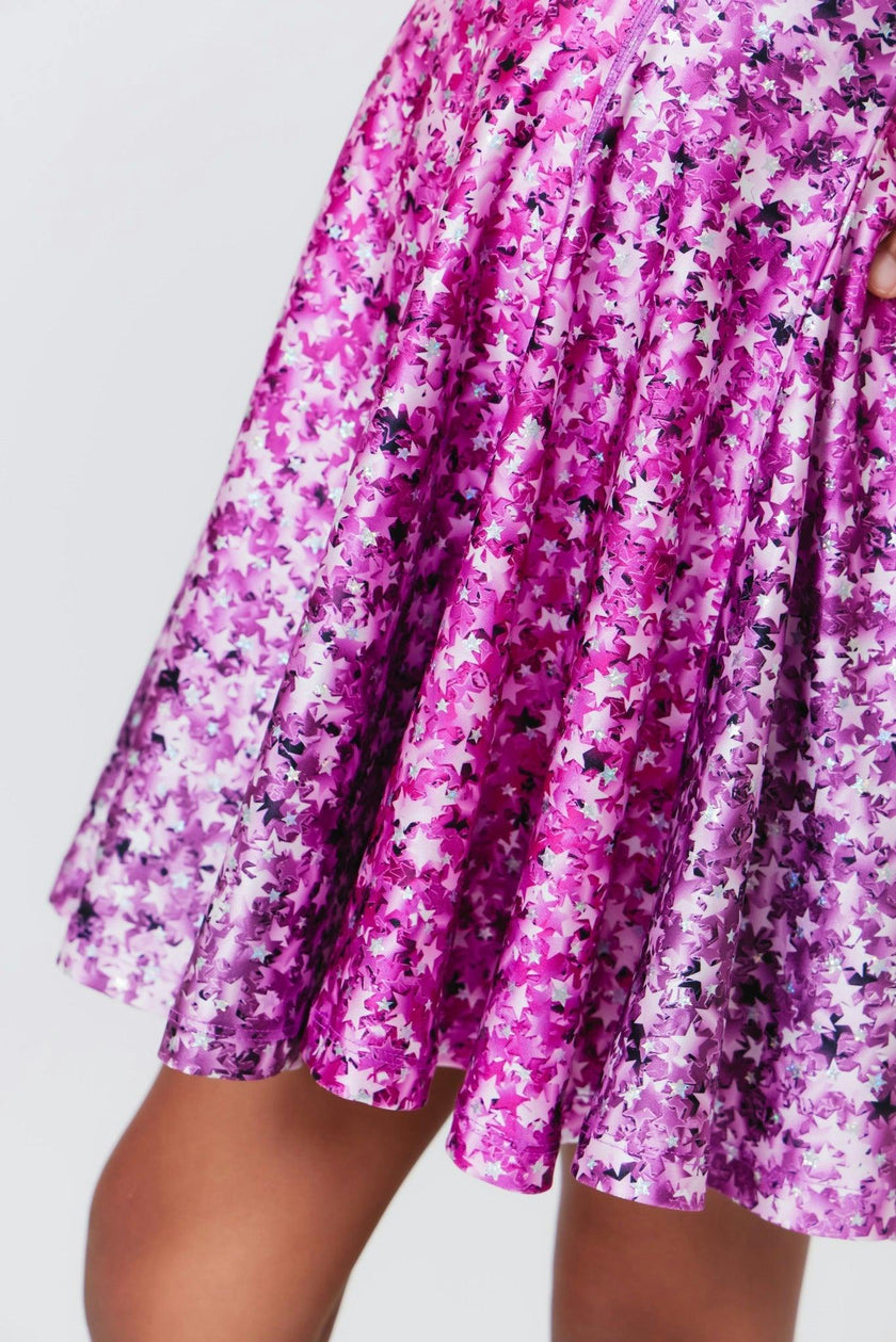 Girls Cap Sleeve Skater Dress