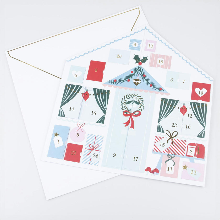 Santa'S Cabin Sticker Advent Calendar