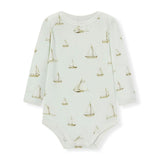 Sailboat Melody Organic Cotton Long Sleeve One Piece