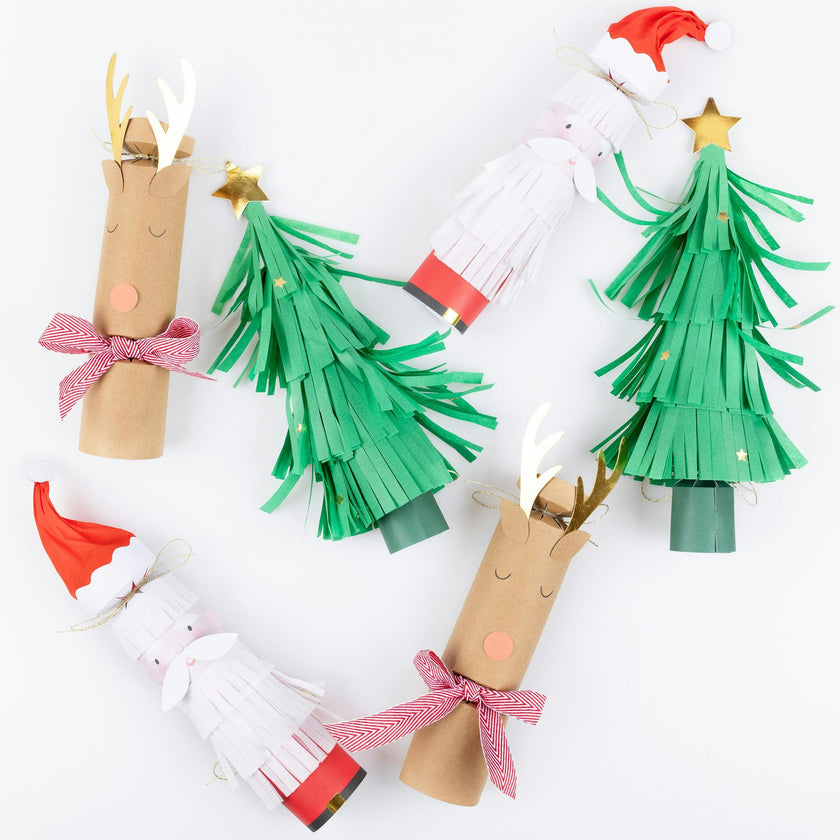 Santa, Reindeer & Tree Crackers