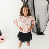 Bat And Ghost Trellis Halloween Sweatshirt