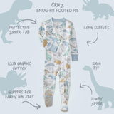 CRUZ Snug-fit Footed Baby Boys Pajamas