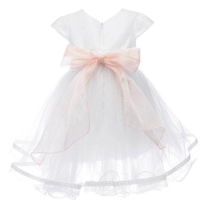 White Satin Ribbon Dress