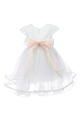 White Satin Ribbon Dress