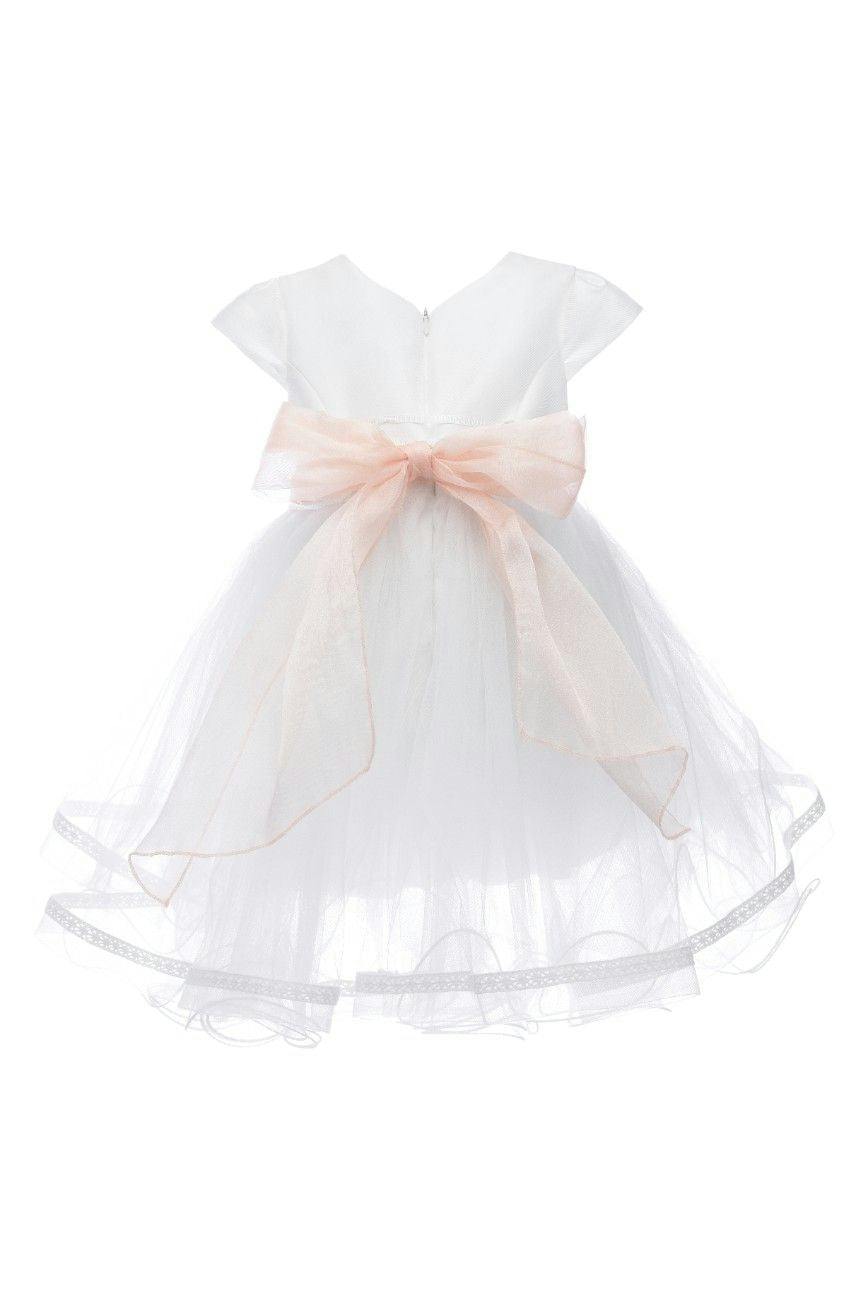 White Satin Ribbon Dress