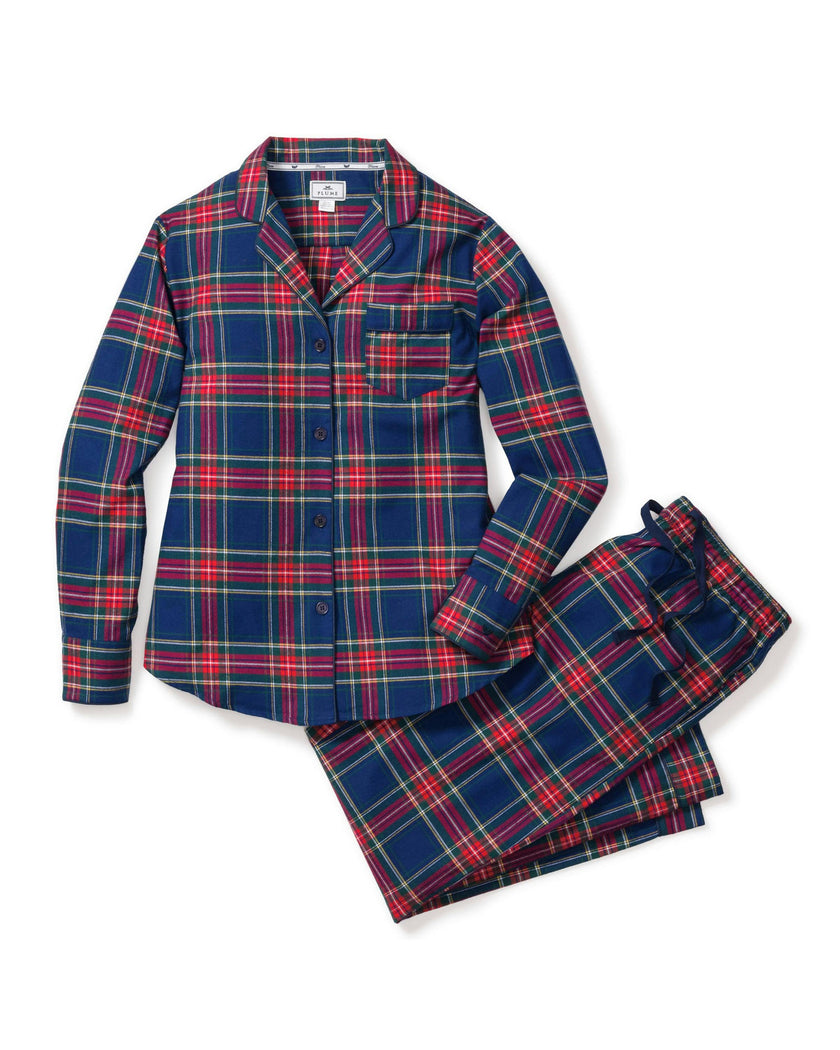 Women's Brushed Twill Pajama Set in Windsor Tartan