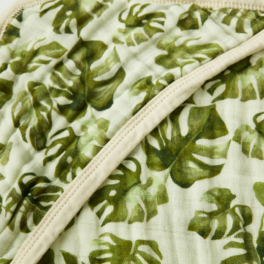 Island Leaf Organic Hooded Swaddle Blanket