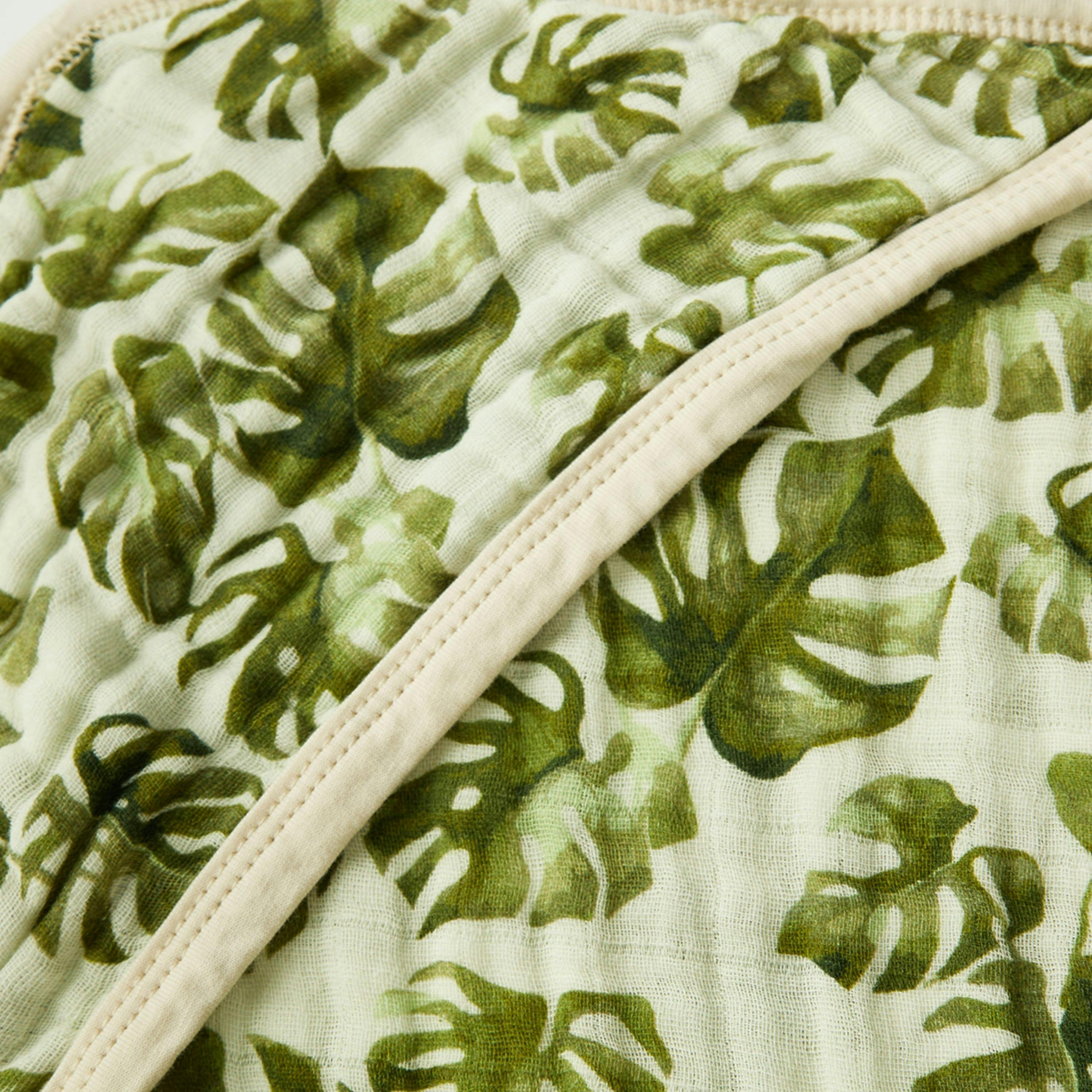 Island Leaf Organic Hooded Swaddle Blanket
