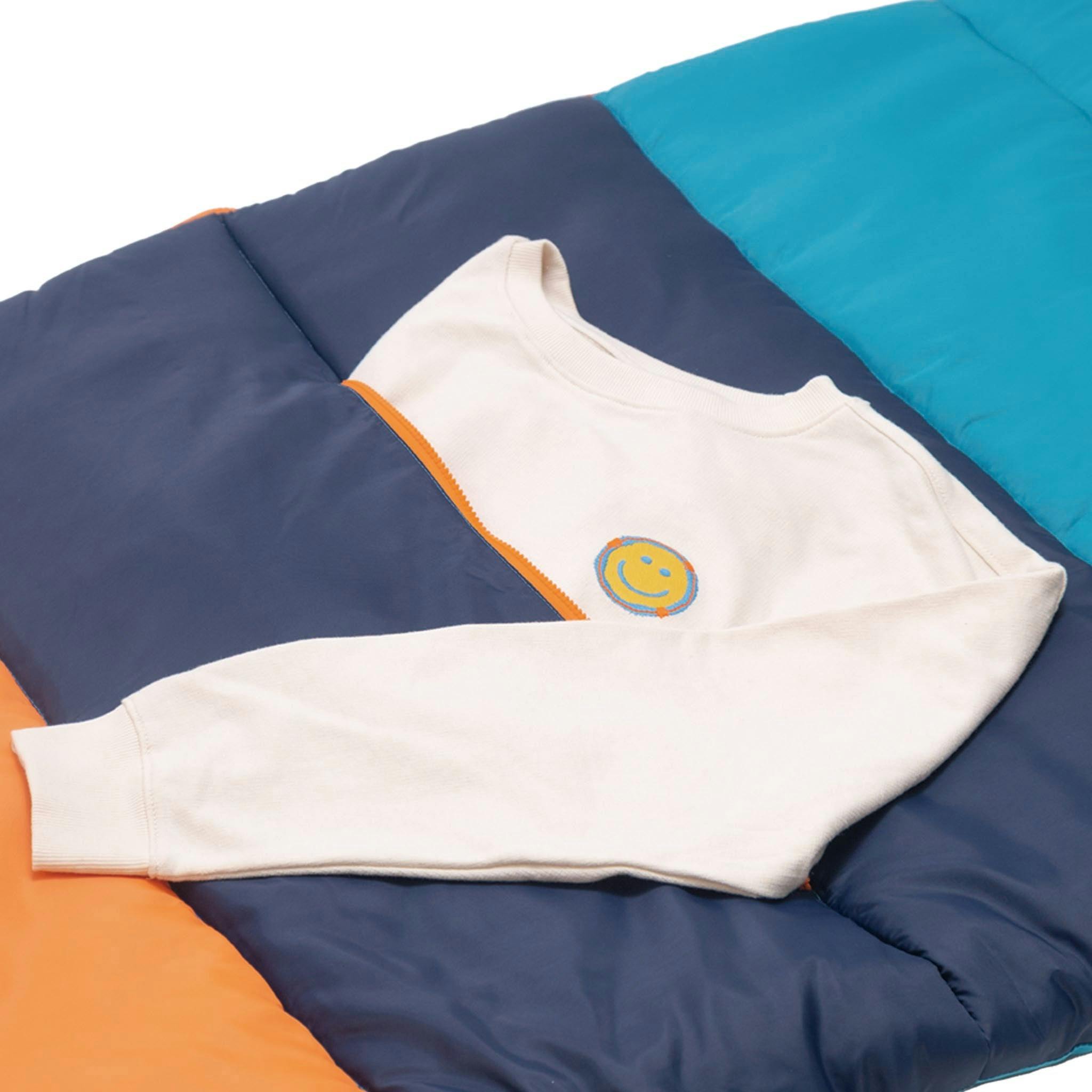 Sleep-N-Pack™ – Big Kid Size | Color Block Camp Collection: Enamel Blue, Persimmon & Navy Blue