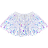 Sequins Skirt with Satin Waistband
