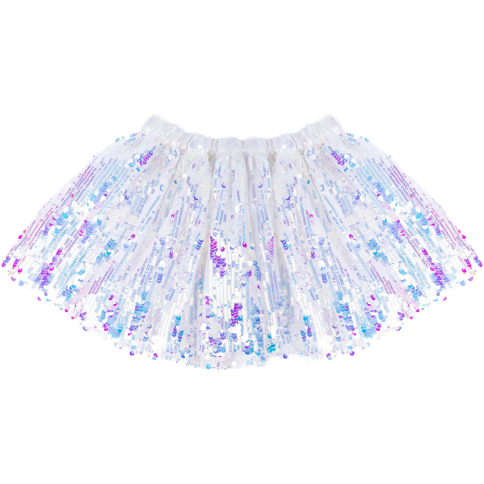 Sequins Skirt with Satin Waistband