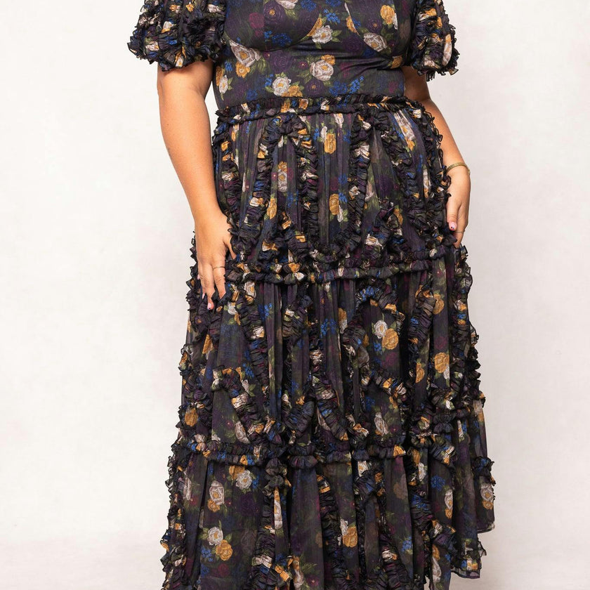 Layla Dress in Winter Floral