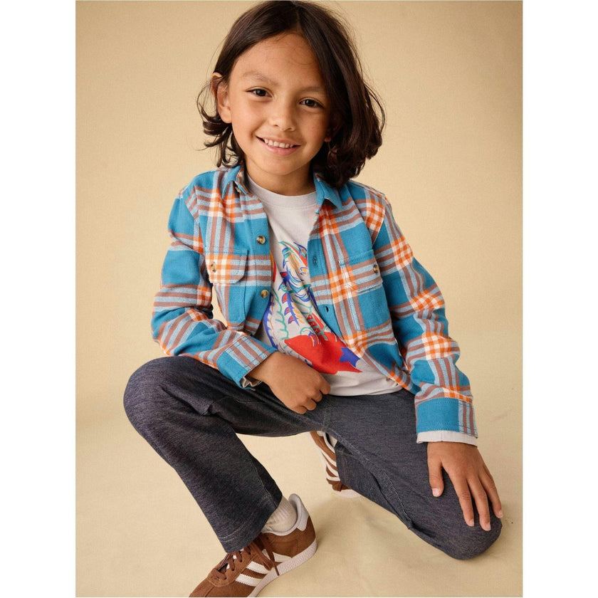 Denim-Like Carpenter Pants, Blue