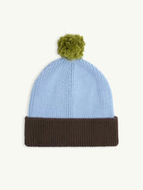 children's cotton beanie - blue & brown