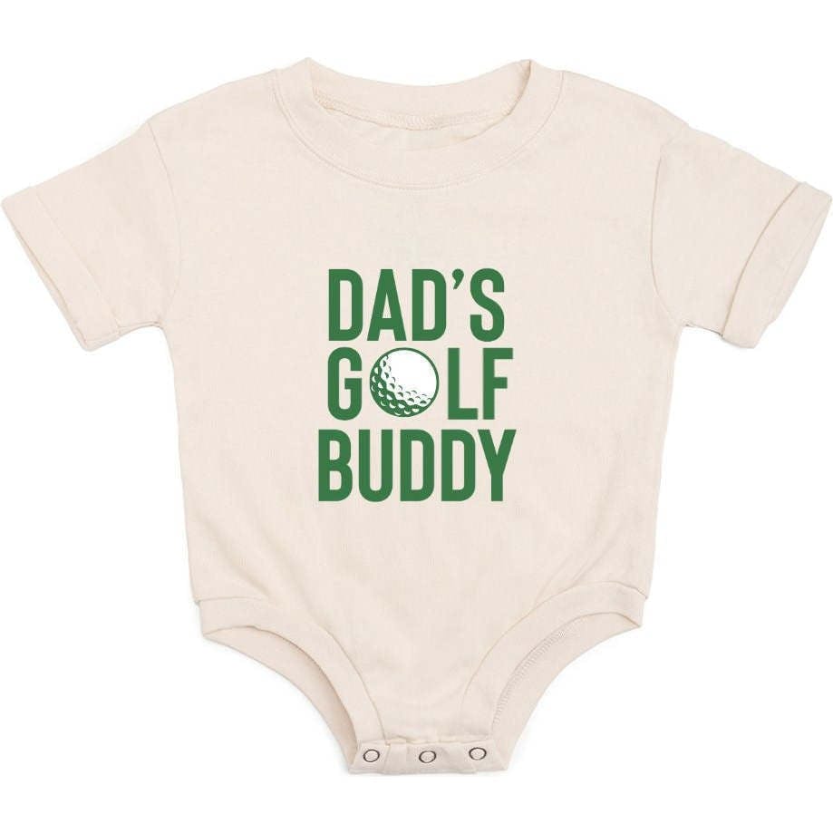 Dad's Golf Buddy Short Sleeve Romper - Natural