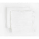 Organic Cotton Muslin Swaddle Blanket 2 Pack - White