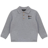 Key Print French Fleece Polo Sweatshirt