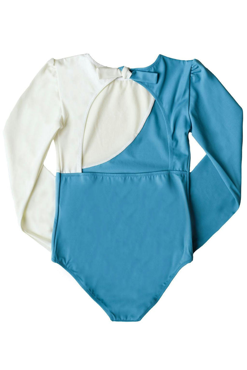 Jemima Surf Suit Sky Blue And Ivory