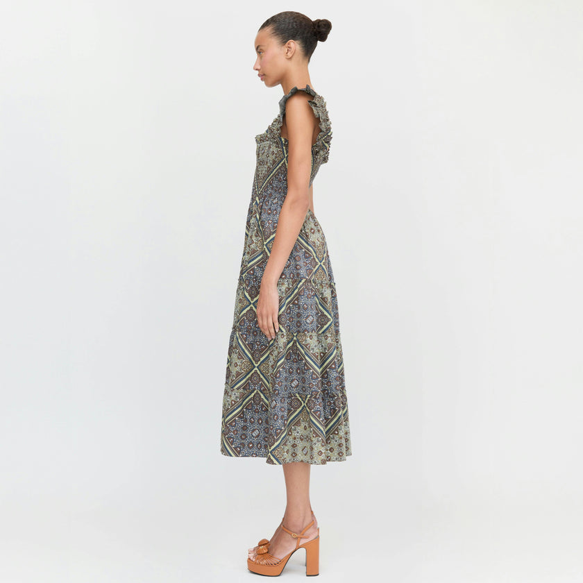 The Ellie Nap Dress - Olive Equestrian Scarf Maisonette The Ellie Nap Dress - Olive Equestrian Scarf Maisonette