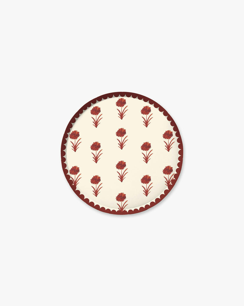 Elodie Hors d’Oeuvres Plate Set in Cranberry