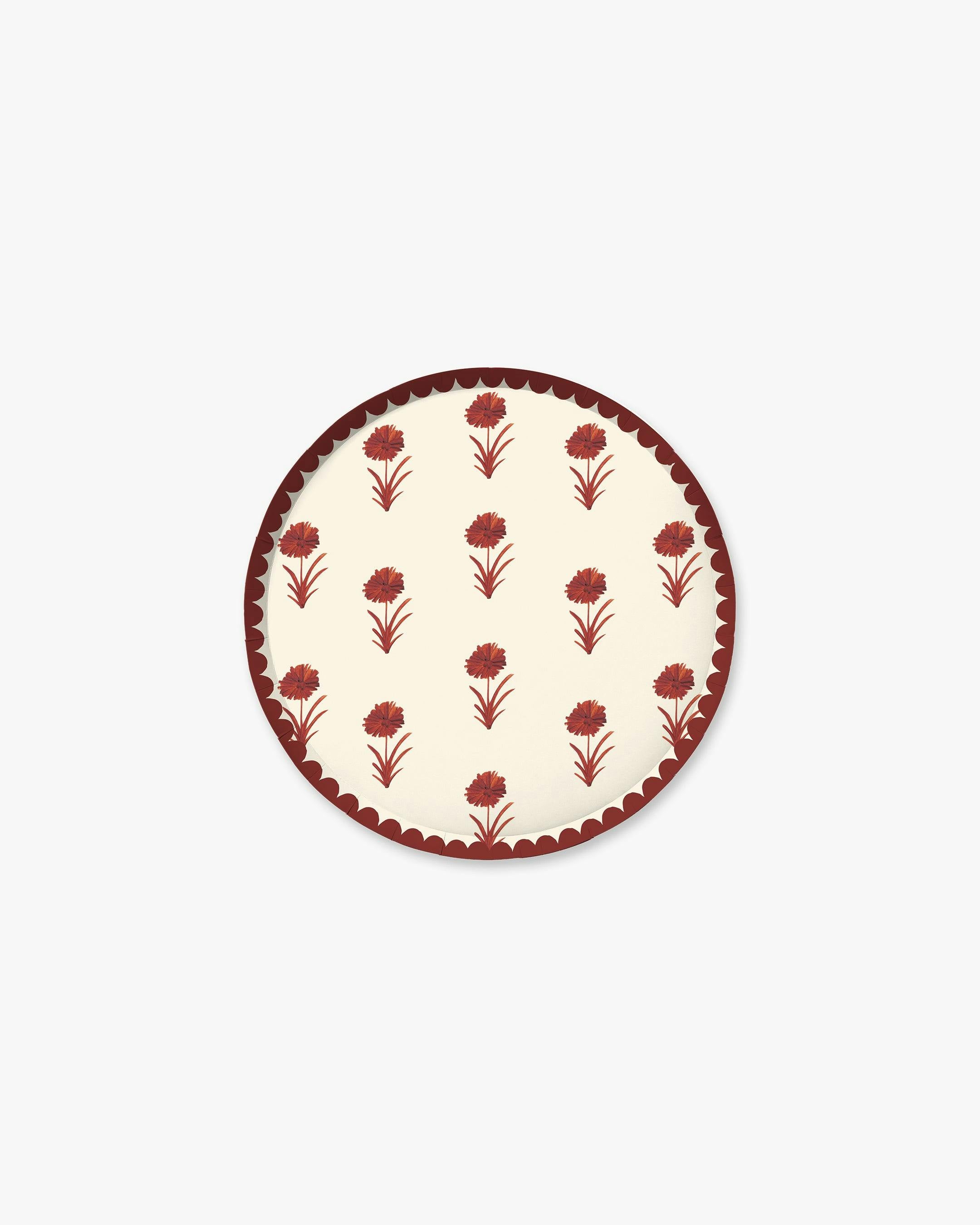 Elodie Hors d’Oeuvres Plate Set in Cranberry