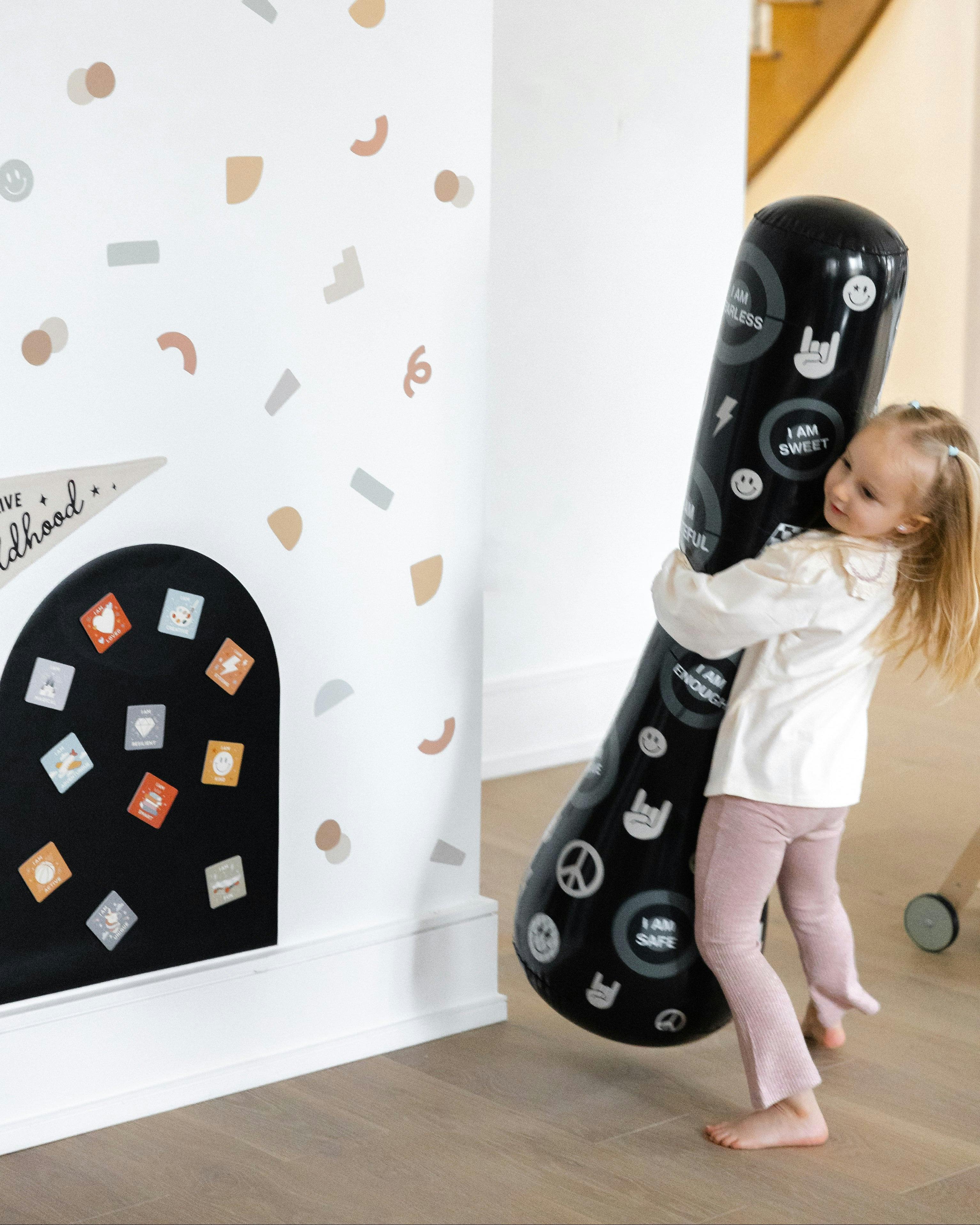 Magic Puncher - Inflatable Punching Bag for Kids with Positive Affirmations