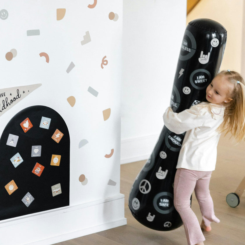 Magic Puncher - Inflatable Punching Bag for Kids with Positive Affirmations