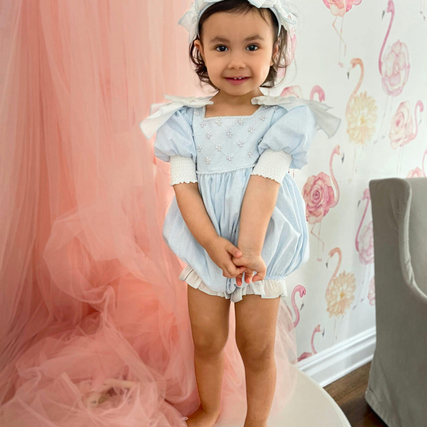 Charlotte Baby Blue Romper