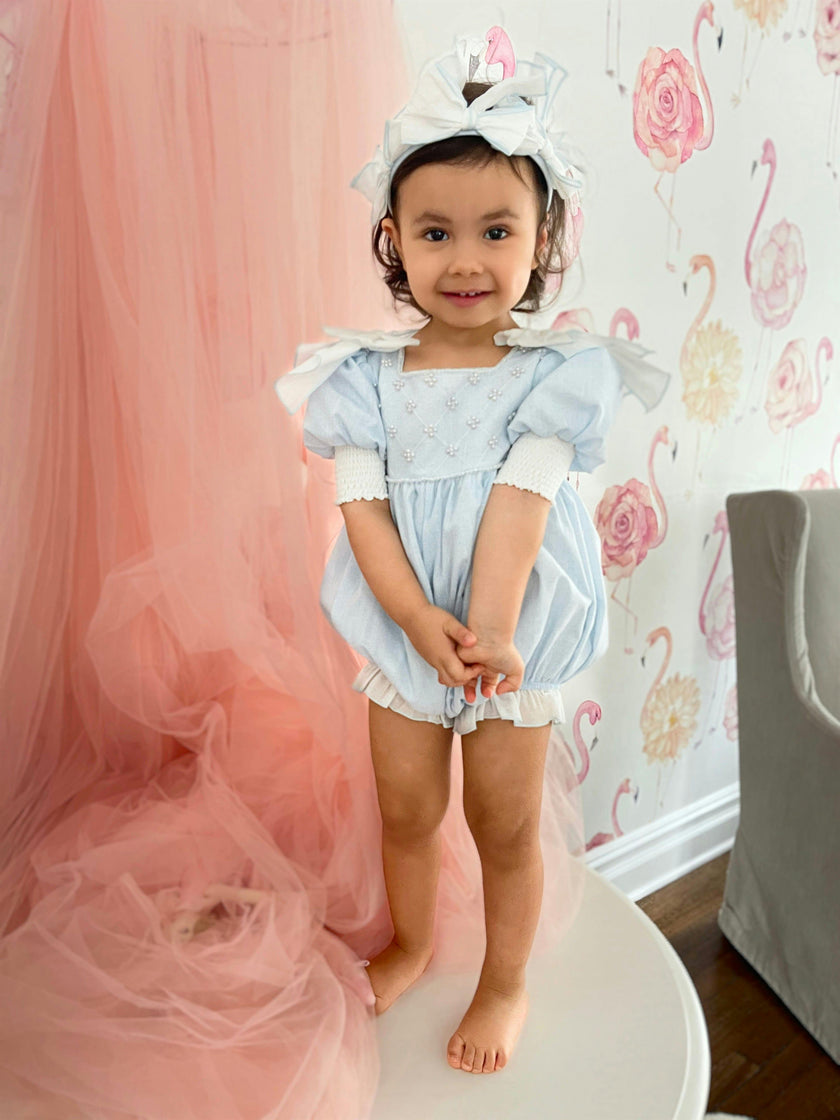 Charlotte Baby Blue Romper