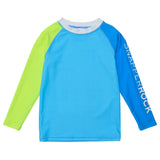 Color-Block Crew Neck Long Raglan Sleeve Rashguard
