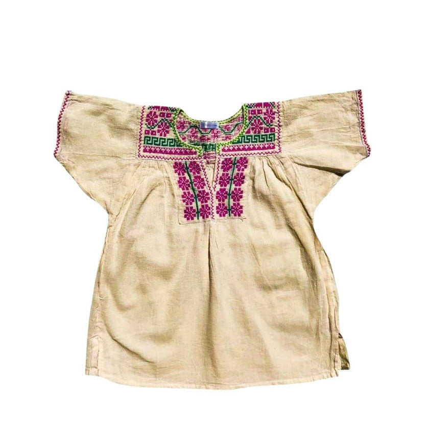 Hand Embroidered V-Tee Blouse