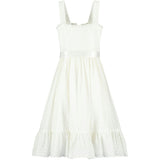 Ava Smocked Embroidered Cotton Girls Occasion Dress
