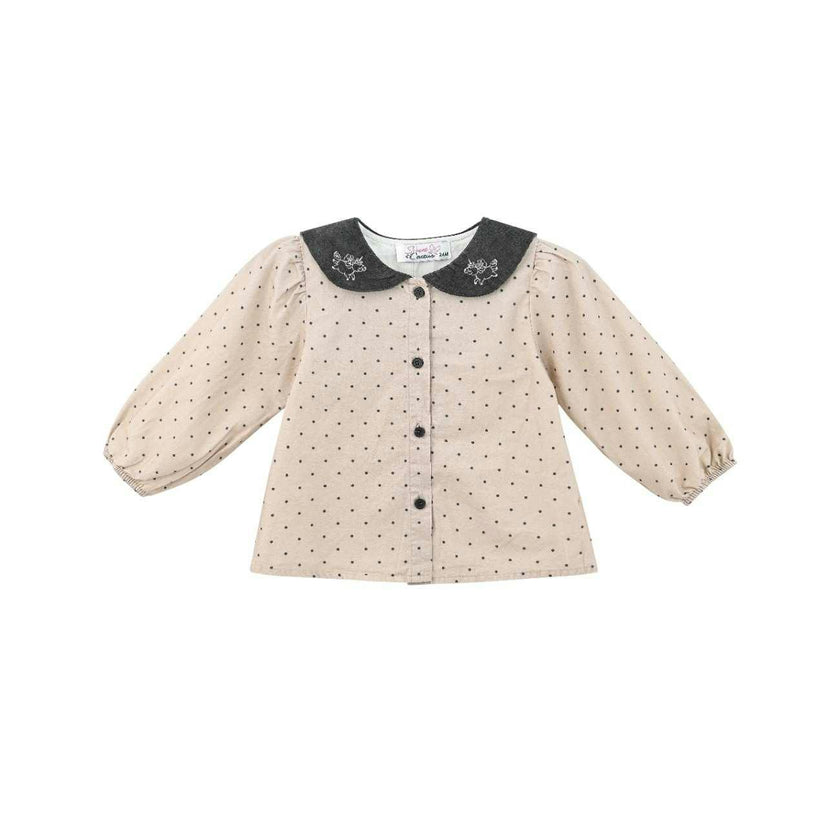 Beige Polka Dot Outfit