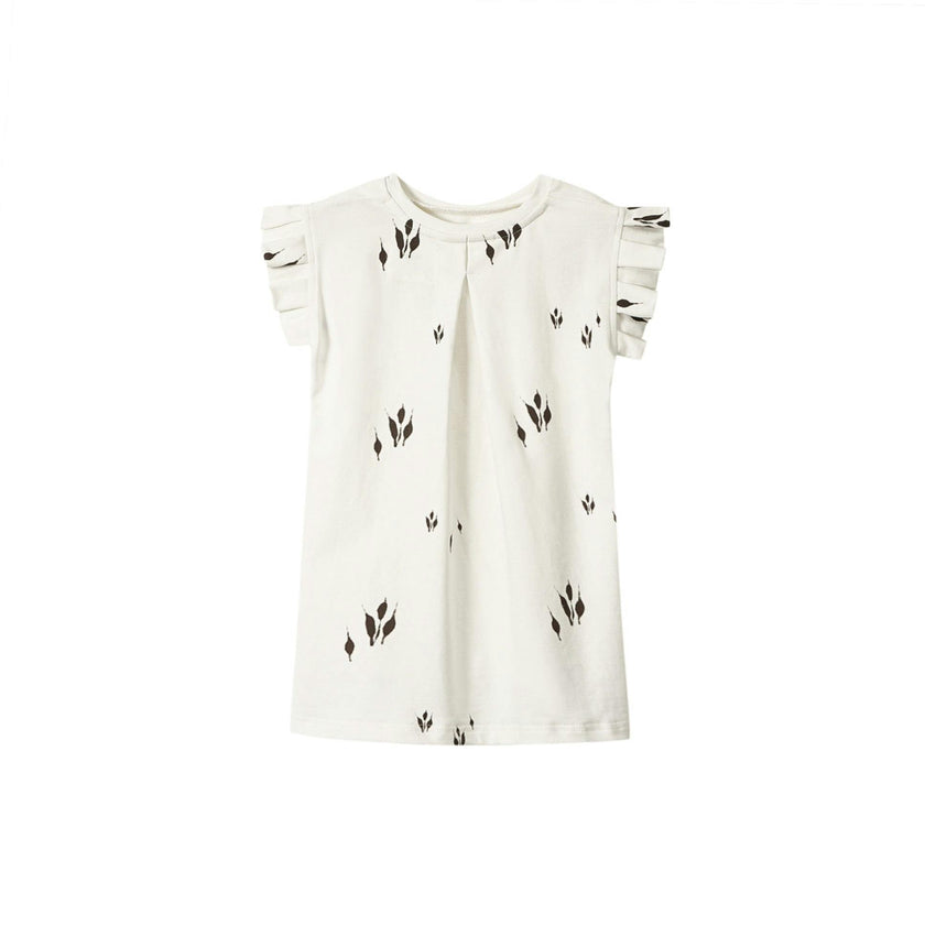 Girls Jersey Box Pleated Sleeve Dress