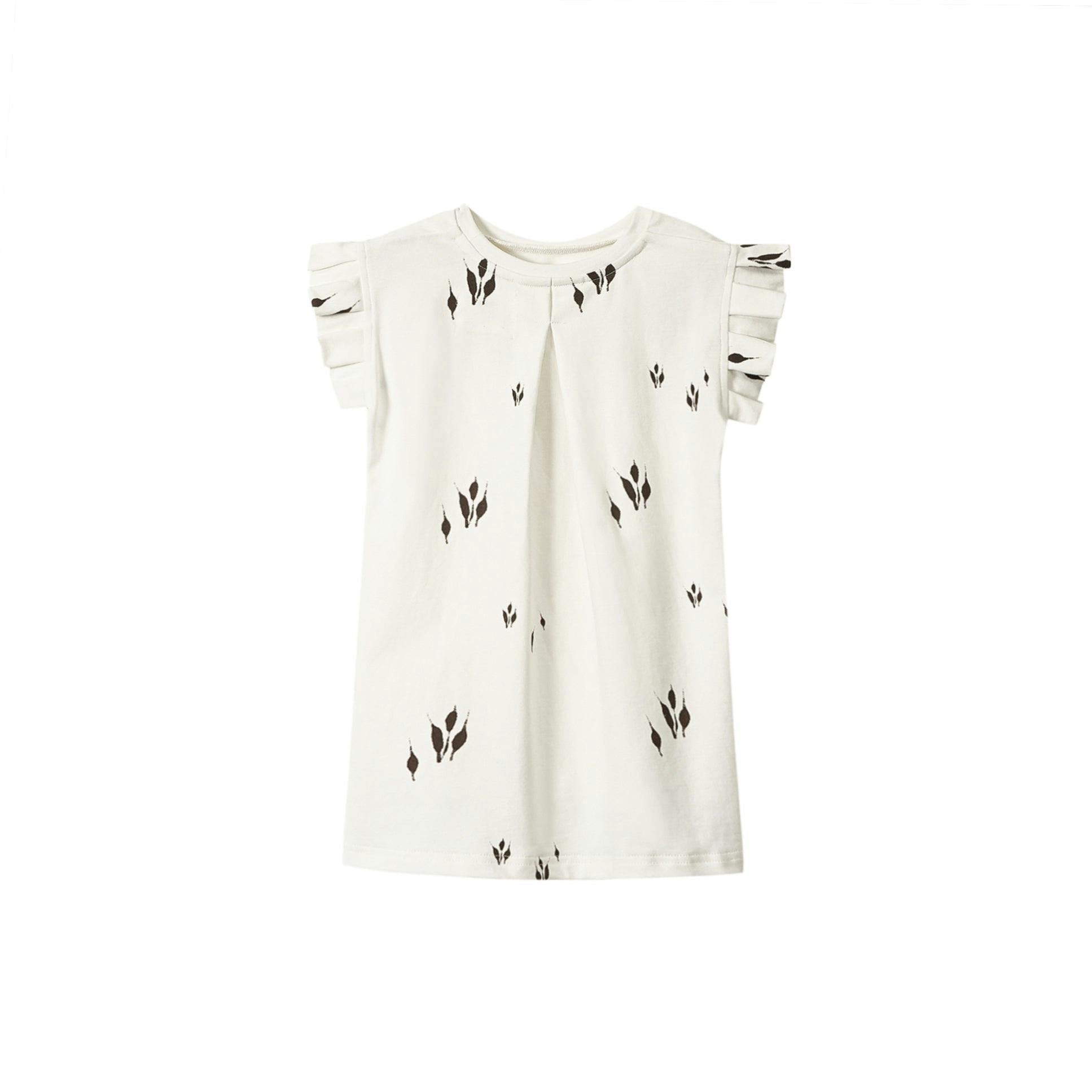 Girls Jersey Box Pleated Sleeve Dress