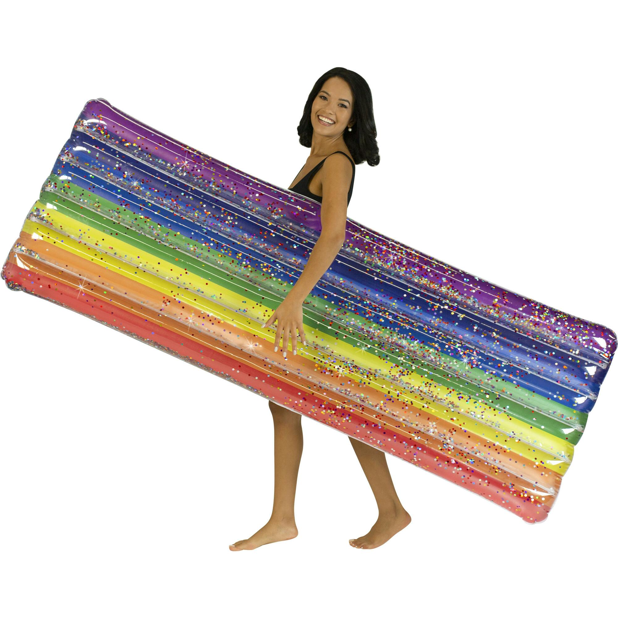 Rainbow Collection Deluxe Glitter Pool Raft 74